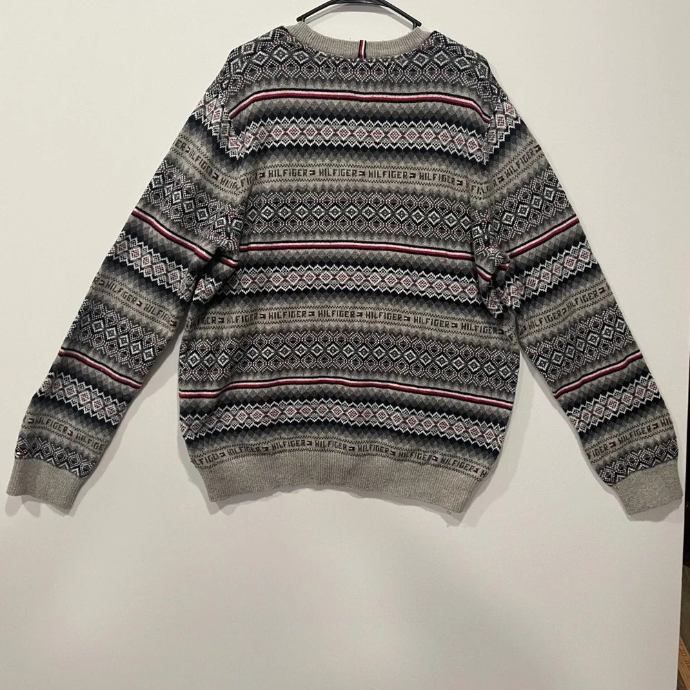 Tommy Hilfiger Fair Isle Sweater XXL Luxury‎ Blend Wool Cotton Blend Menswear